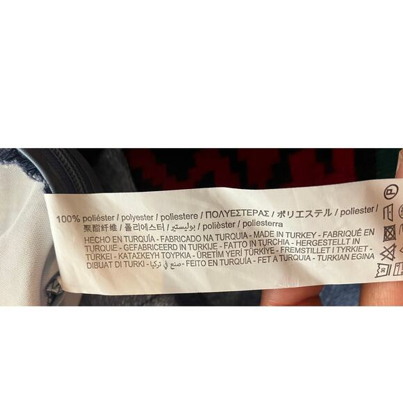 Zara XS Dress Spaghetti Strap Backless Denim-Print Long Satin Lightweight - Picture 5 of 9